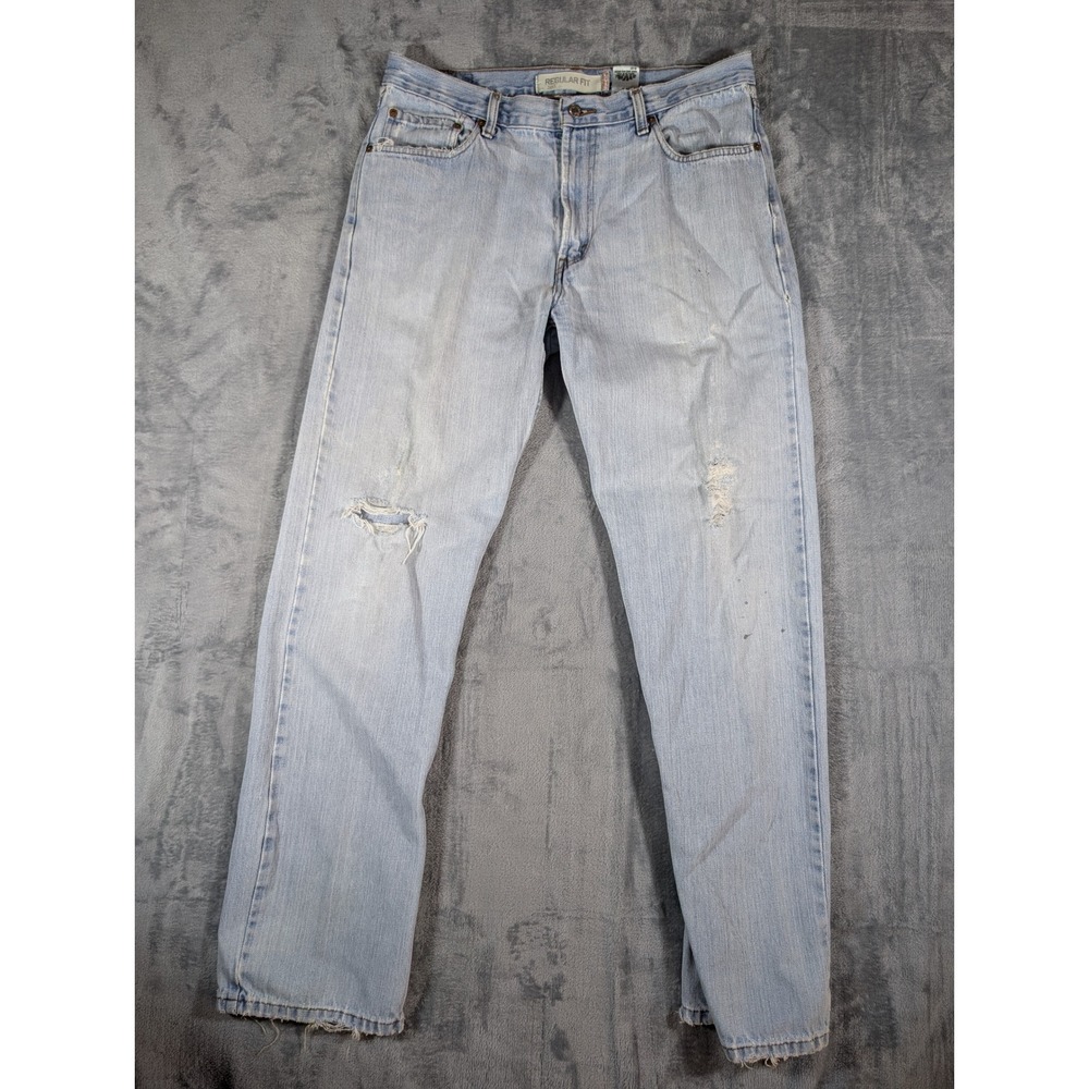 Vintage‎ Levis 505 Regular Fit Mens 36x34 Heavily Distressed Denim Jeans Lesotho